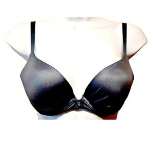 Victoria's Secret Fabulous Plunge Padded Underwire Push Up Bra Size 32C Blue